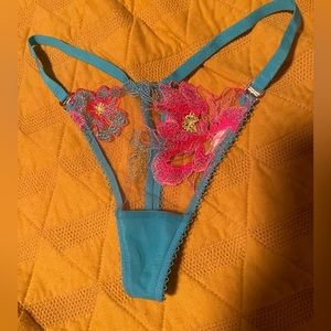Honey Birdette Turquoise Christine Thong - Small